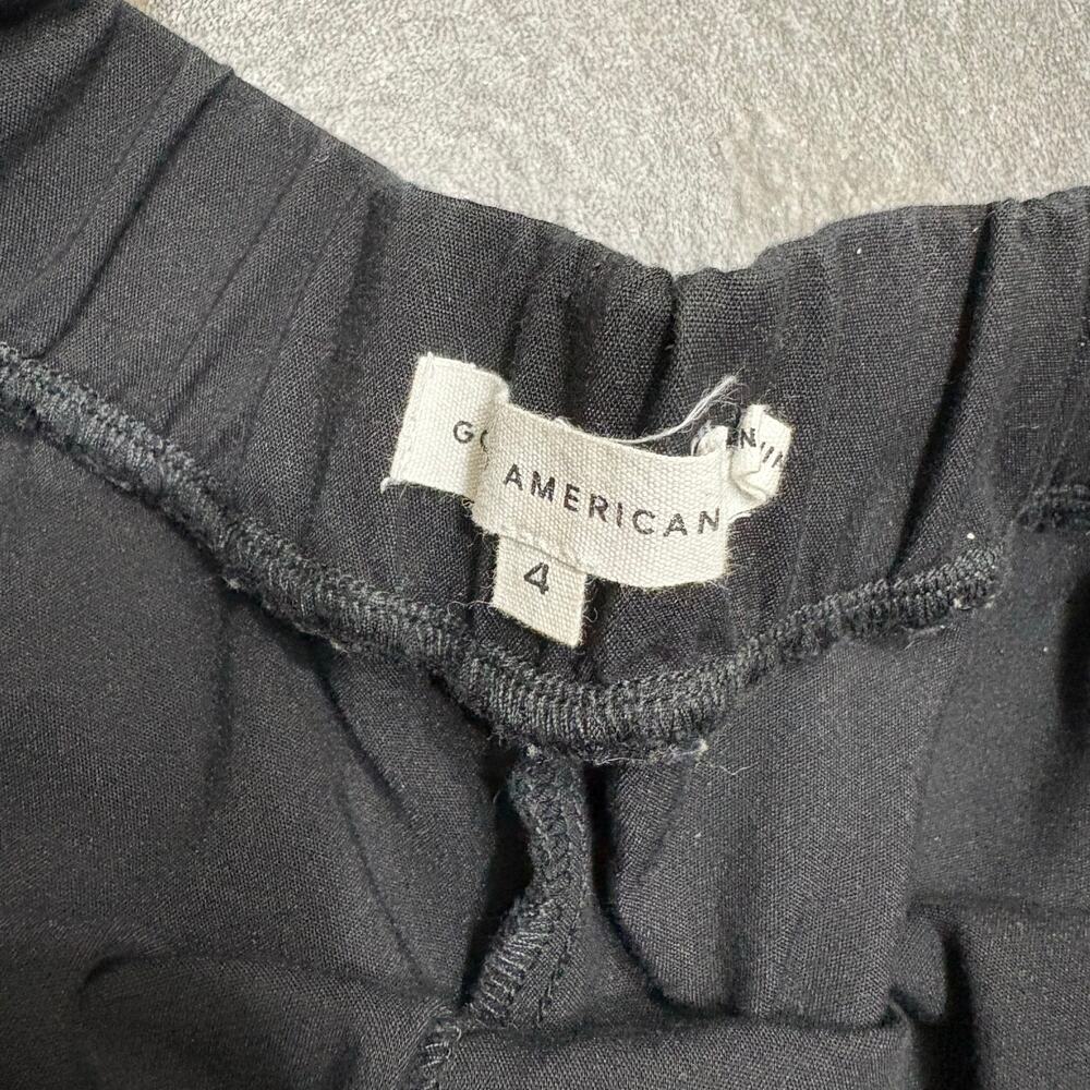 Good American Black Elastic Waist Pull On Weekend Shorts SZ 4 Pockets Minimalist - Picture 2 of 7